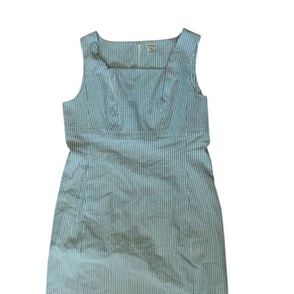 J. Peterman Size 18 Sear Sucker Striped Plus Size Lined Dress - Picture 2 of 3